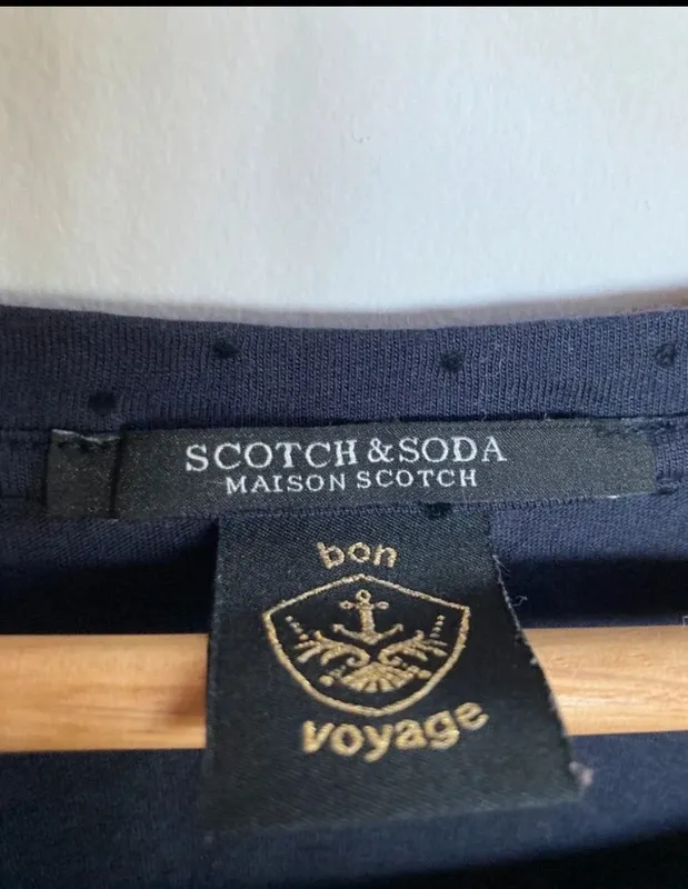 Camiseta Maison Scotch azul manga larga