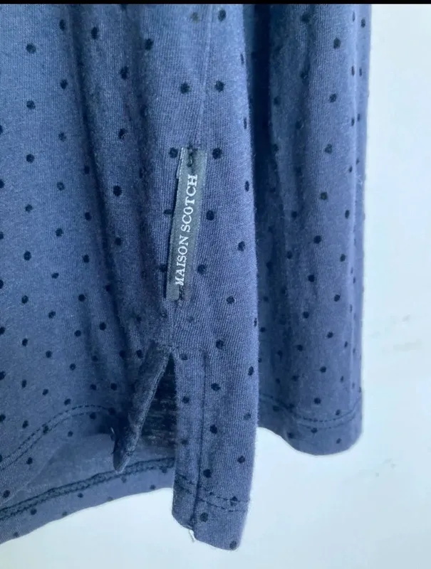 Camiseta Maison Scotch azul manga larga