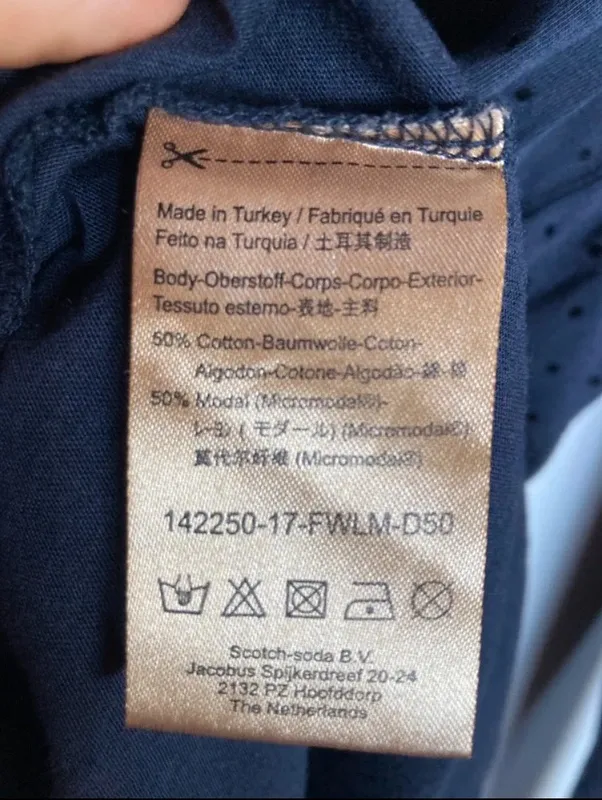 Camiseta Maison Scotch azul manga larga