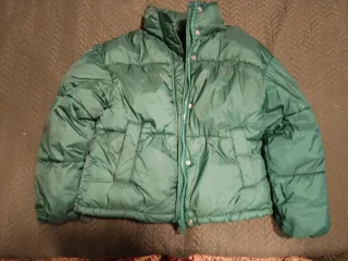 Abrigo acolchado verde