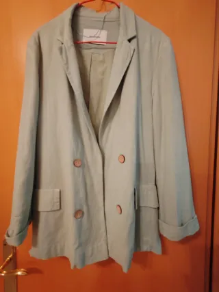 Americana Stradivarius verde talla M