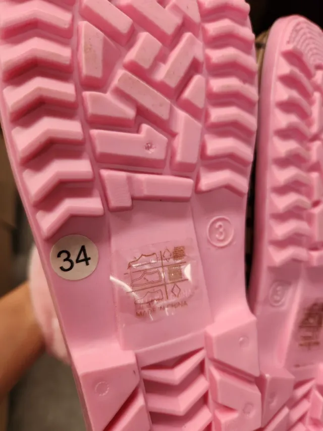 Botas de agua con estampado de leopardo y forro ro