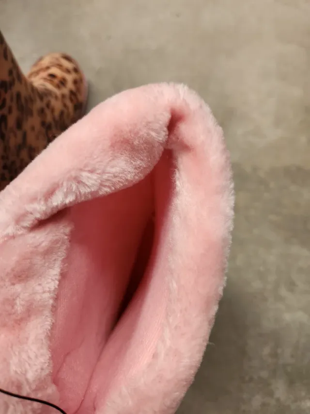 Botas de agua con estampado de leopardo y forro ro