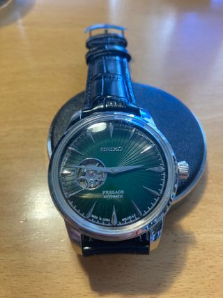 Seiko Presage Verde Automático Esfera Abierta