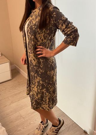 Cárdigan Zara Beige y Gris Nuevo con Etiqueta