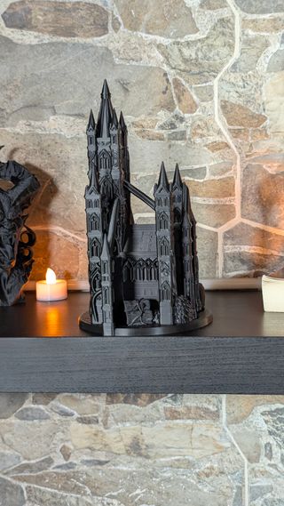 Estátua Castelo Gótico Medieval Preto