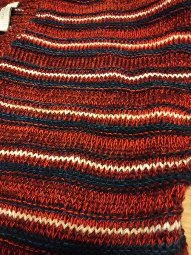 Chaqueta tejida manga corta multicolor