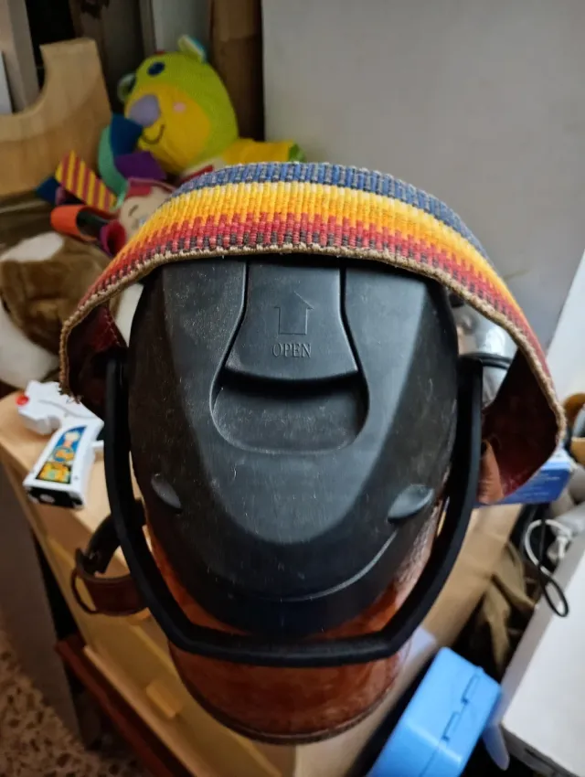 Termo de viaje con funda de cuero