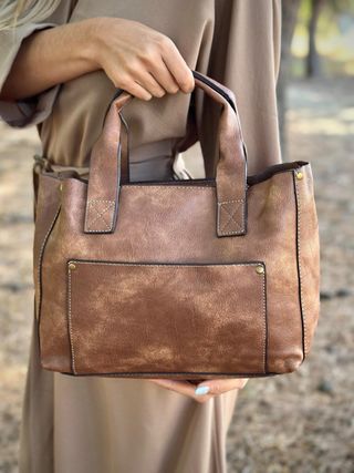 Bolso Cuero PU 2 en 1 Marrón