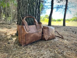 Bolso Cuero PU 2 en 1 Marrón