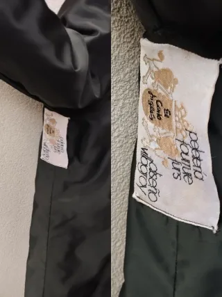 Abrigo vintage de astracán negro