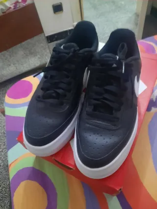 Nike Court Vision alta Zapatillas Negras