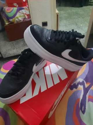 Nike Court Vision alta Zapatillas Negras