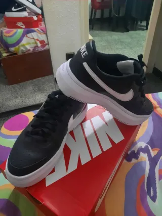 Nike Court Vision alta Zapatillas Negras