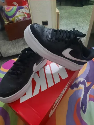 Nike Court Vision alta Zapatillas Negras