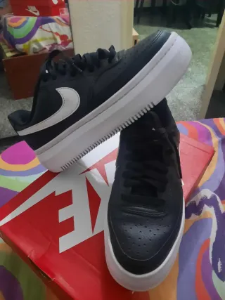 Nike Court Vision alta Zapatillas Negras