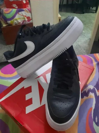 Nike Court Vision alta Zapatillas Negras