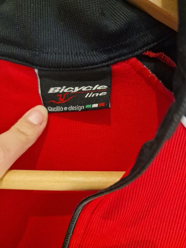 Maillot Ciclismo Bicycle Line Hombre Rojo/Negro