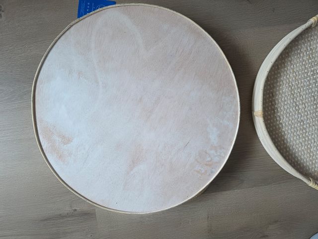 Pareja Bandejas Redondas Ratán