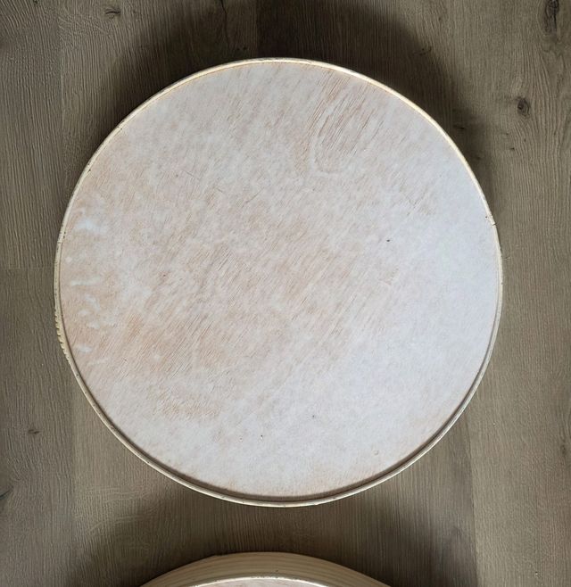 Pareja Bandejas Redondas Ratán