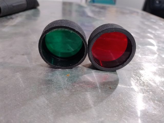 Filtros Rojo y Verde para Linterna
