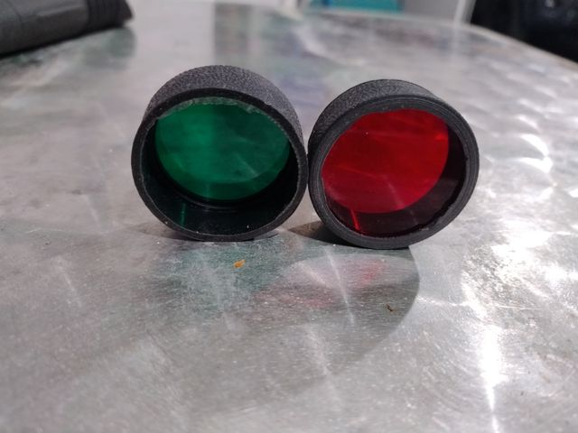 Filtros Rojo y Verde para Linterna