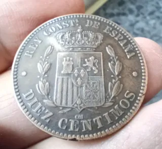 Alfonso XII 10 Céntimos 1878 OM Barcelona