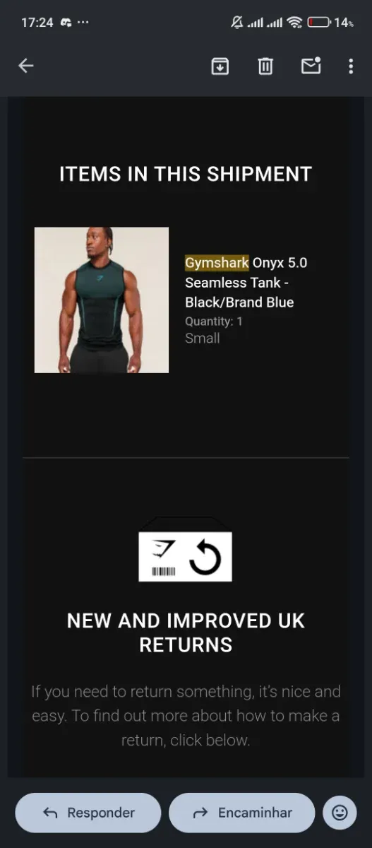 Gymshark Onyx v5 Tank Top