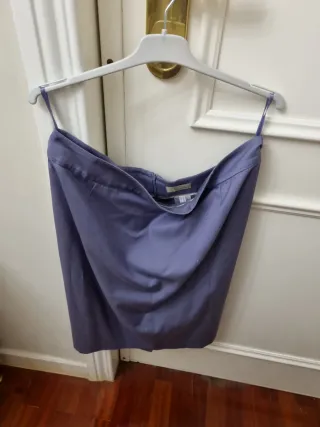 Traje 3 piezas color malva chaqueta y falda