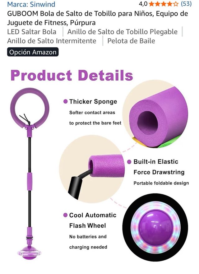 Aro de Tobillo Púrpura. Skip Ball