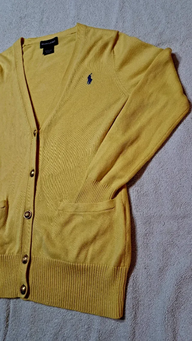 Cardigan Ralph Lauren giallo taglia S