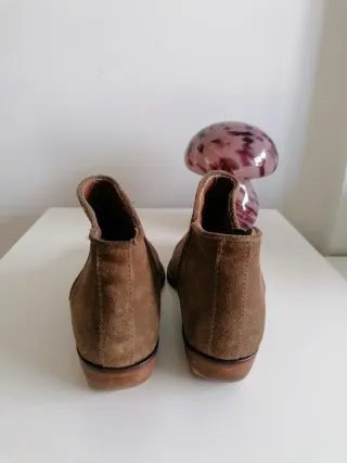 Botines cowboy ante marrón T36