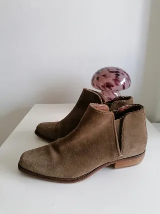 Botines cowboy ante marrón T36