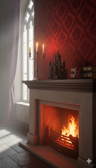 Castelo Gótico Pintado à Mão