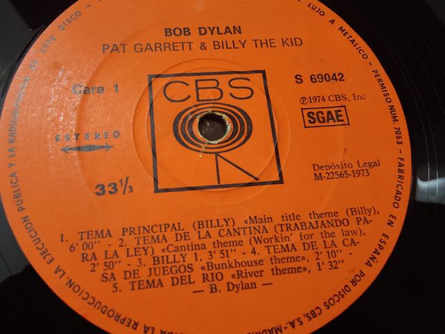 Vinilo Bob Dylan Pat Garrett & Billy The Kid