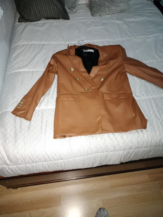Blazer Zara Mujer Marrón Talla M