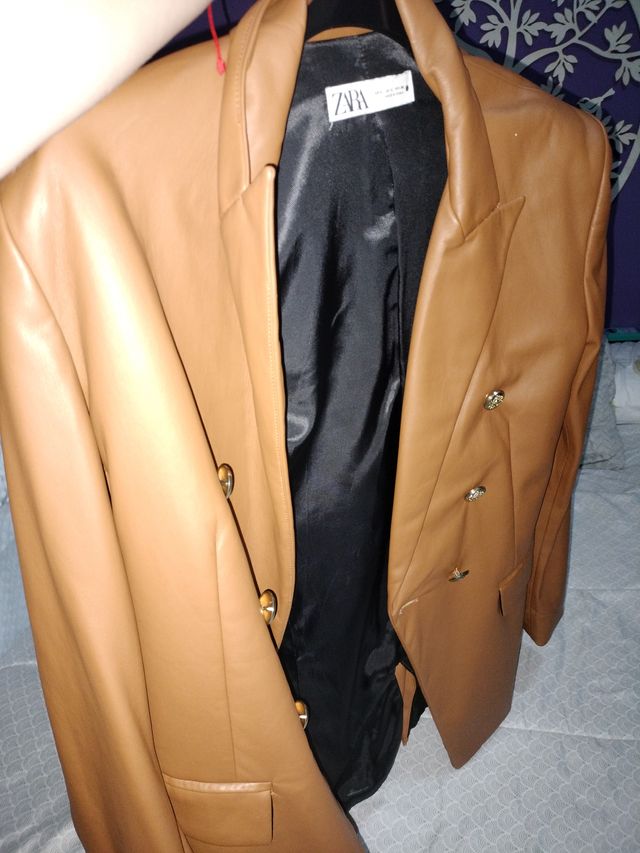 Blazer Zara Mujer Marrón Talla M