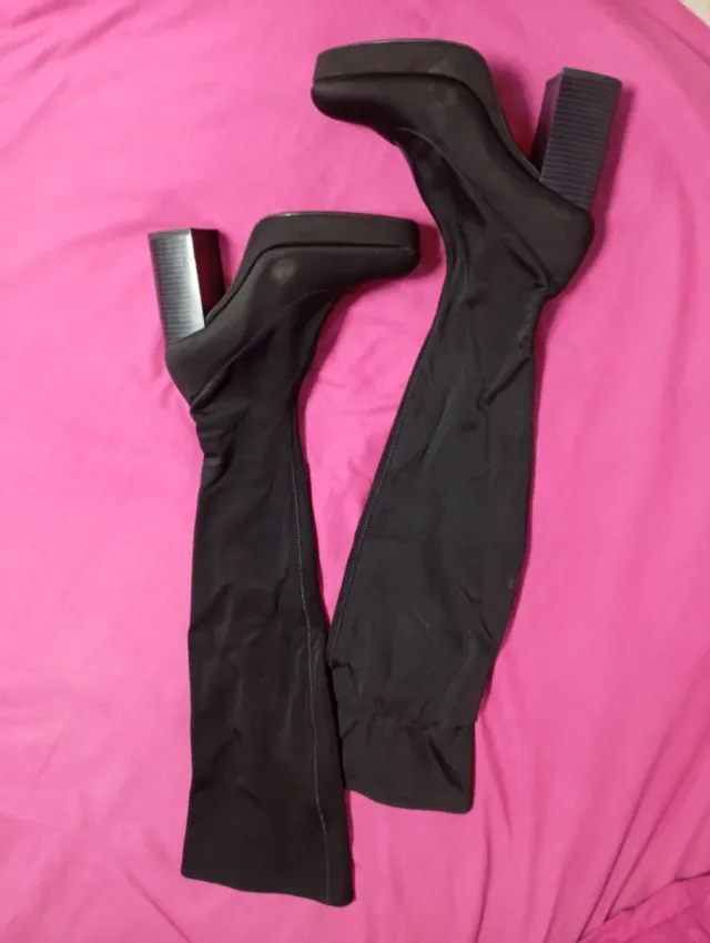 Botas altas de plataforma con tacón