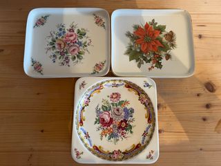 Set 3 Vassoi Vintage Decorati Floreale