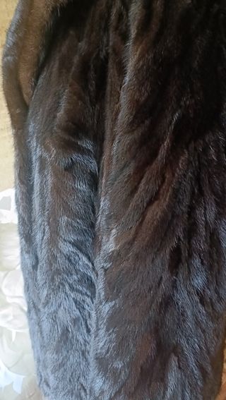 Abrigo tipo visón marrón