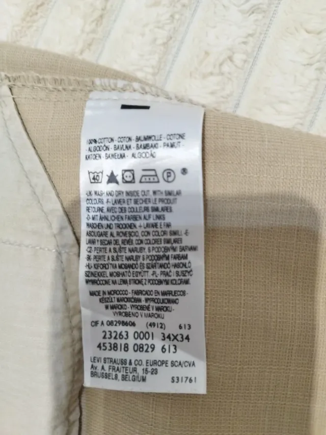 Pantalón Dockers Beige Talla W34 L34