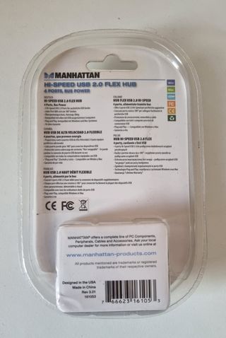Hub USB 2.0 Manhattan Flex 4 Porte Hi-Speed