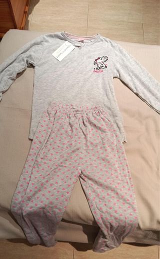 Pijama Sweet & Secret gris y rosa