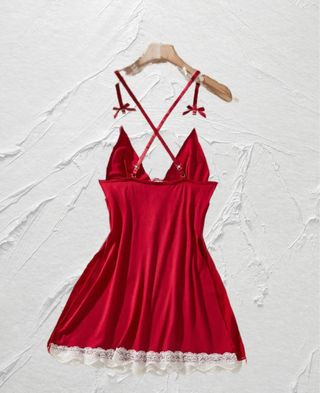 Lencería Sexy Roja Encaje