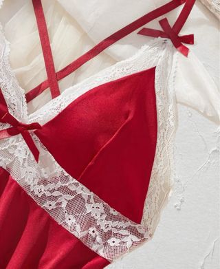 Lencería Sexy Roja Encaje