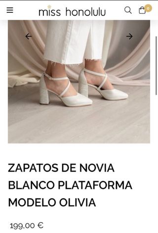 Zapatos de Novia Miss Honolulu Blanco Plataforma