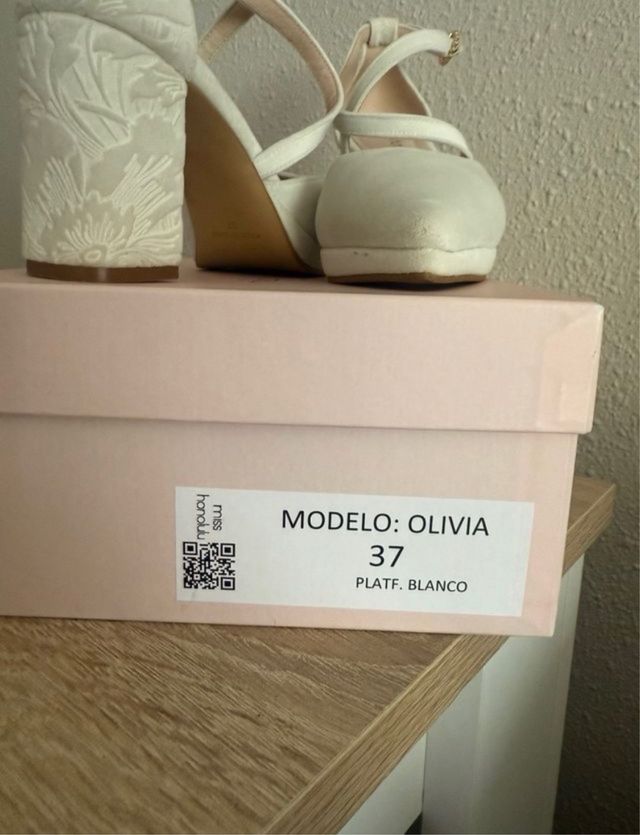 Zapatos de Novia Miss Honolulu Blanco Plataforma