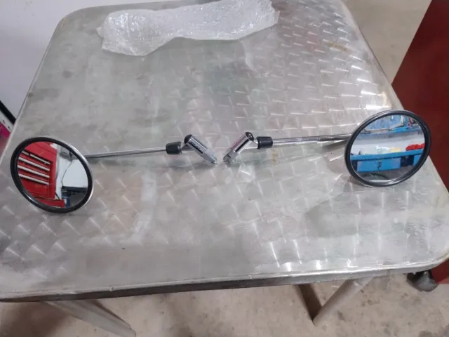 Espejos moto retro cromados