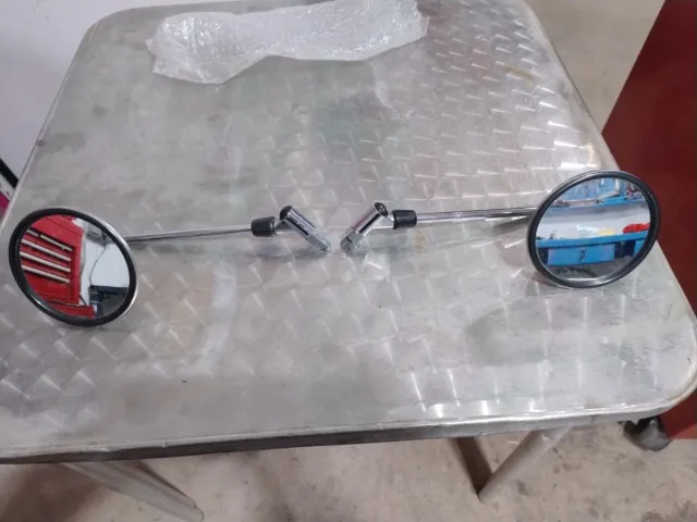 Espejos moto retro cromados