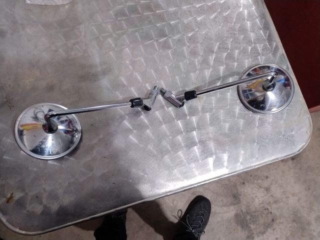 Espejos moto retro cromados